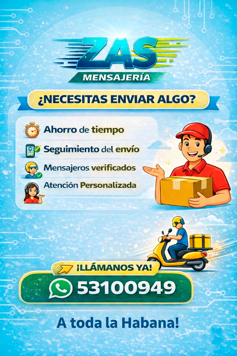Portada de Mensajería rápida, segura y económica en La Habana