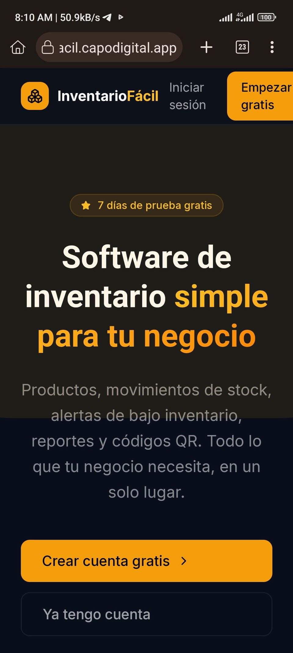 Portada de Sistema de inventario sencillo y práctico para negocios
