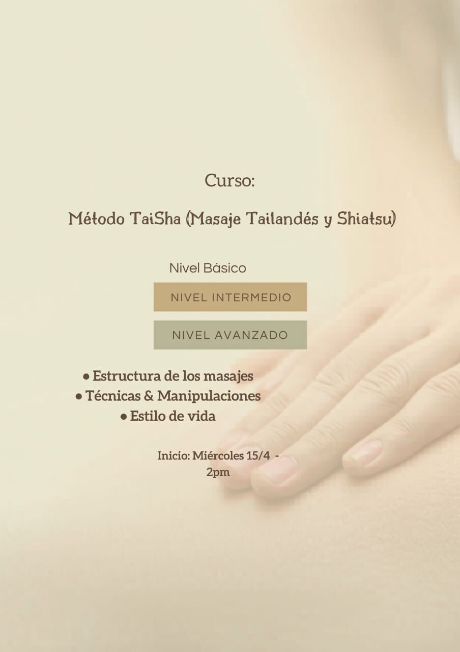 Portada de Curso de Masaje: Shiatsu Terapéutico y Tailandés