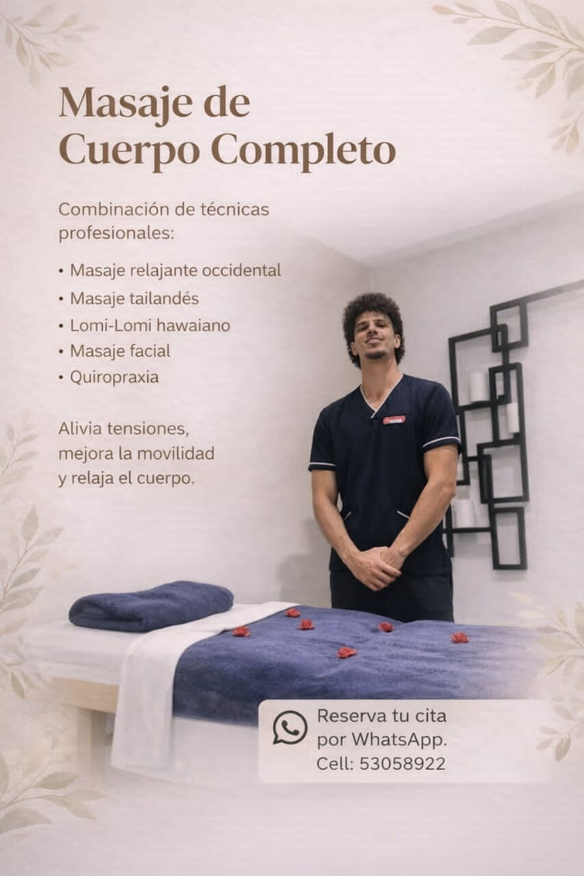 Portada de Masajes profesionales de cuerpo completo en Guanabacoa