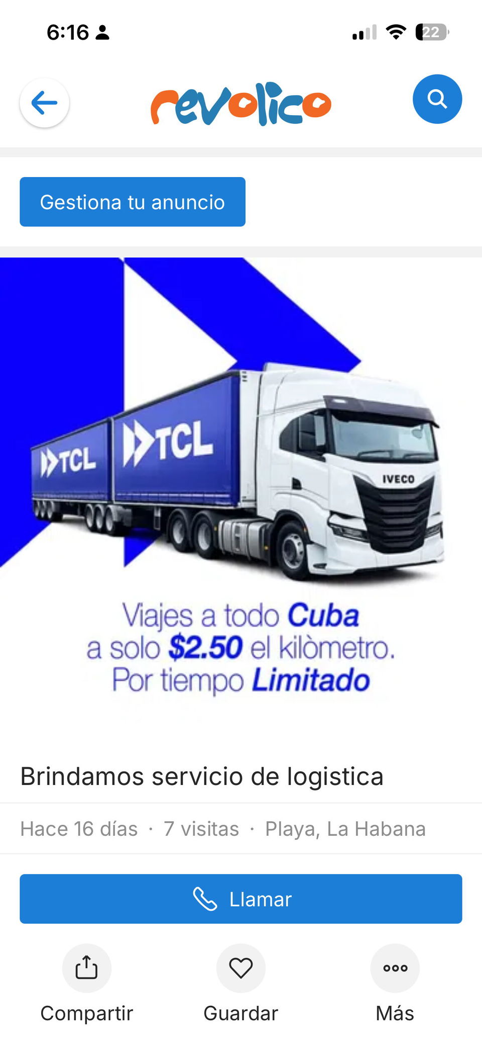 Portada de Servicio de logística en La Habana, Playa