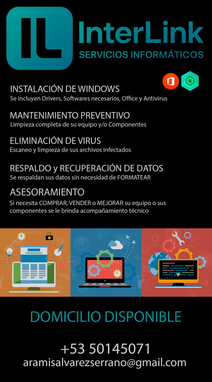 Portada de Servicios Informáticos a Domicilio: Instalación, Mantenimiento y Reparación