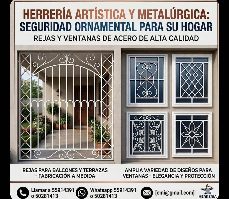 Portada de Trabajos de herrería: rejas, puertas y ventanas