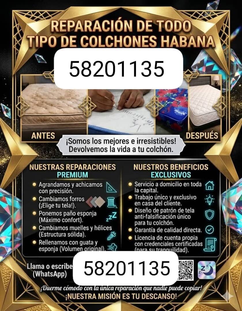 Portada de Reparación de colchones en La Habana