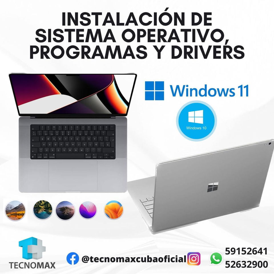 Portada de Instalación y Actualización de Sistema Operativo para Laptop - TecnoMax