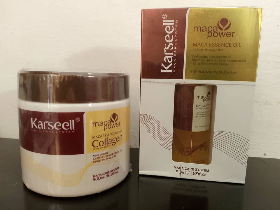 Portada de Mascarilla y aceite Karsell para el cabello