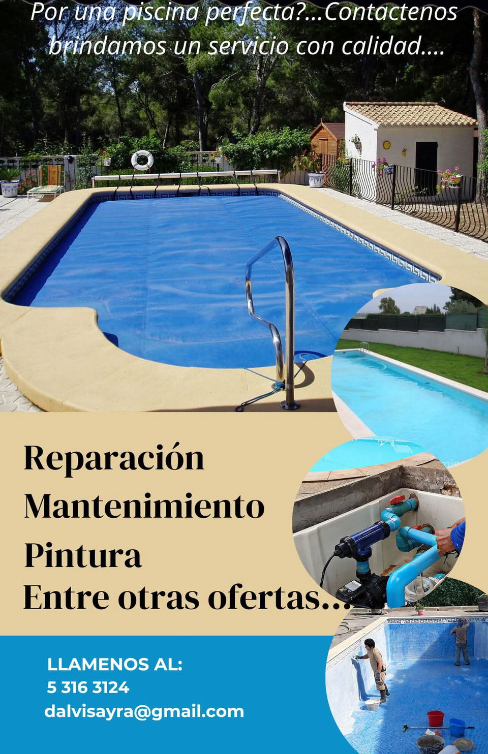 Portada de Mantenimiento, reparación y pintura de piscinas en Centro Habana