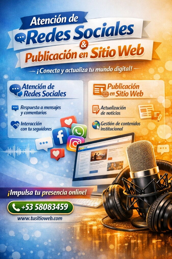 Portada de Gestión de redes sociales y sitio web
