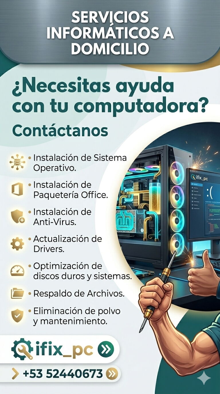 Portada de Servicios informáticos a domicilio en La Habana