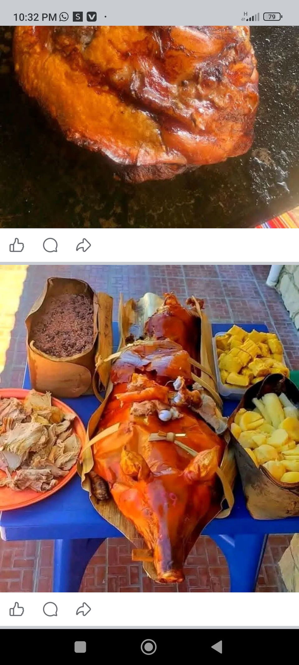 Portada de Comida y delicioso asado de cerdo para celebraciones