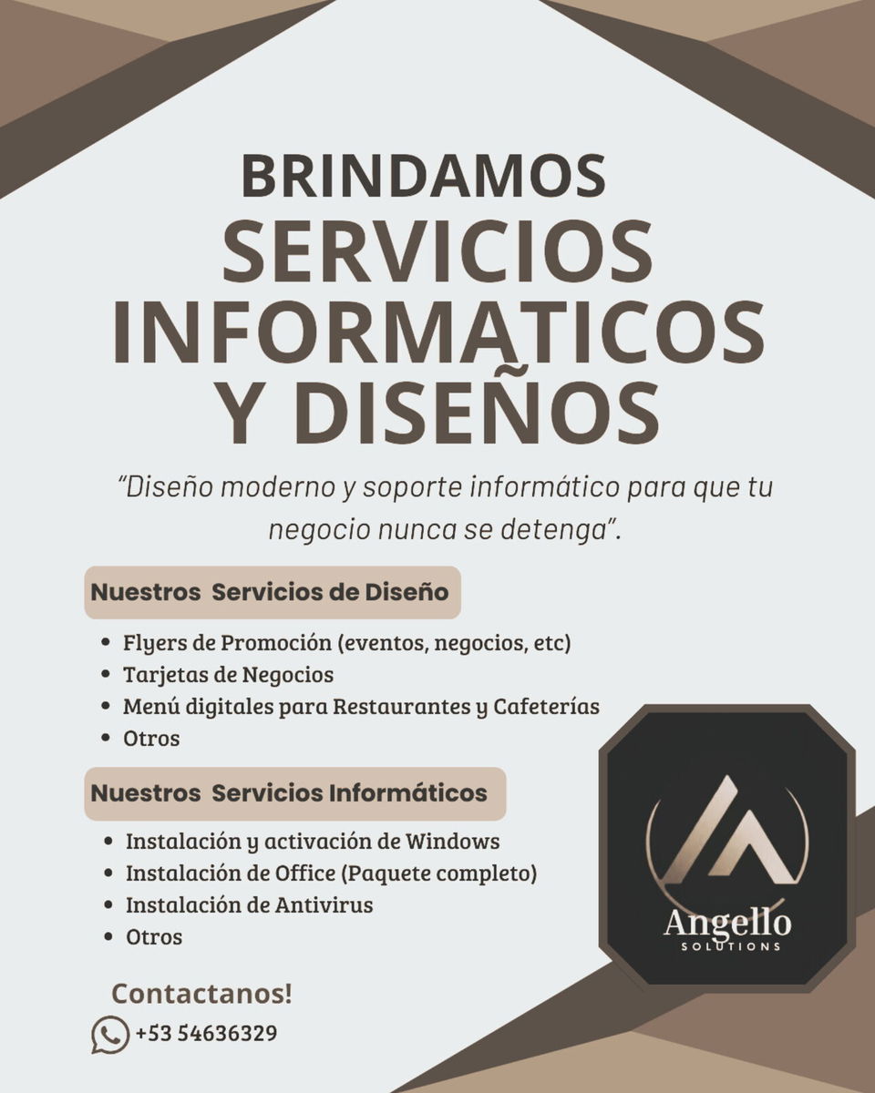 Portada de Servicios informáticos: instalación, edición y diseño gráfico