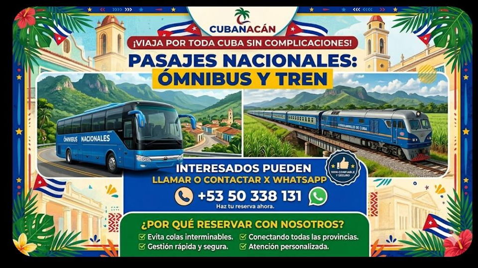Portada de Pasajes nacionales en ómnibus y tren
