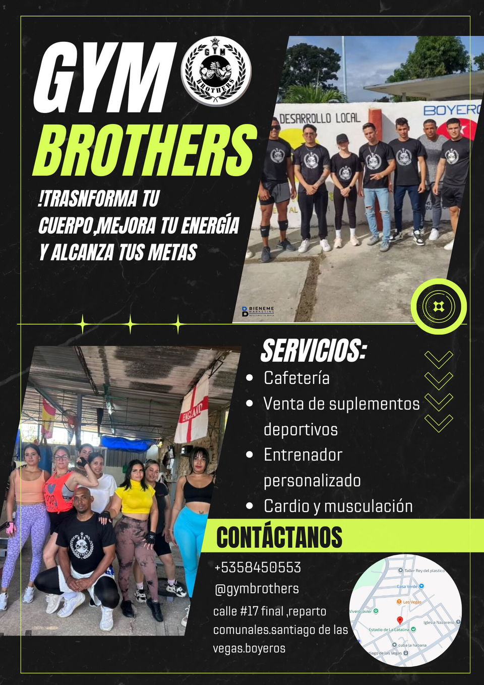 Portada de Gym Brothers: entrenador personal, suplementos y cafetería en Boyeros