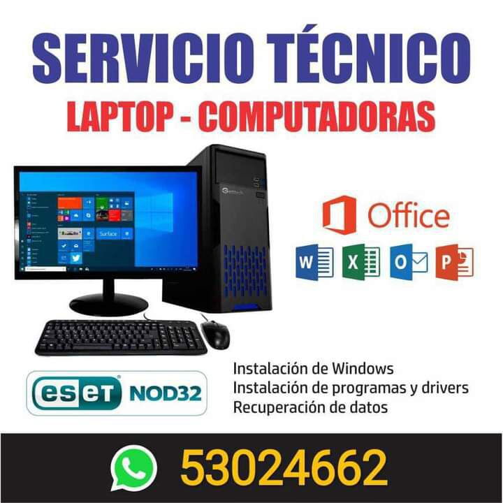 Portada de Instalación de sistema operativo, antivirus y drivers para PC y laptop