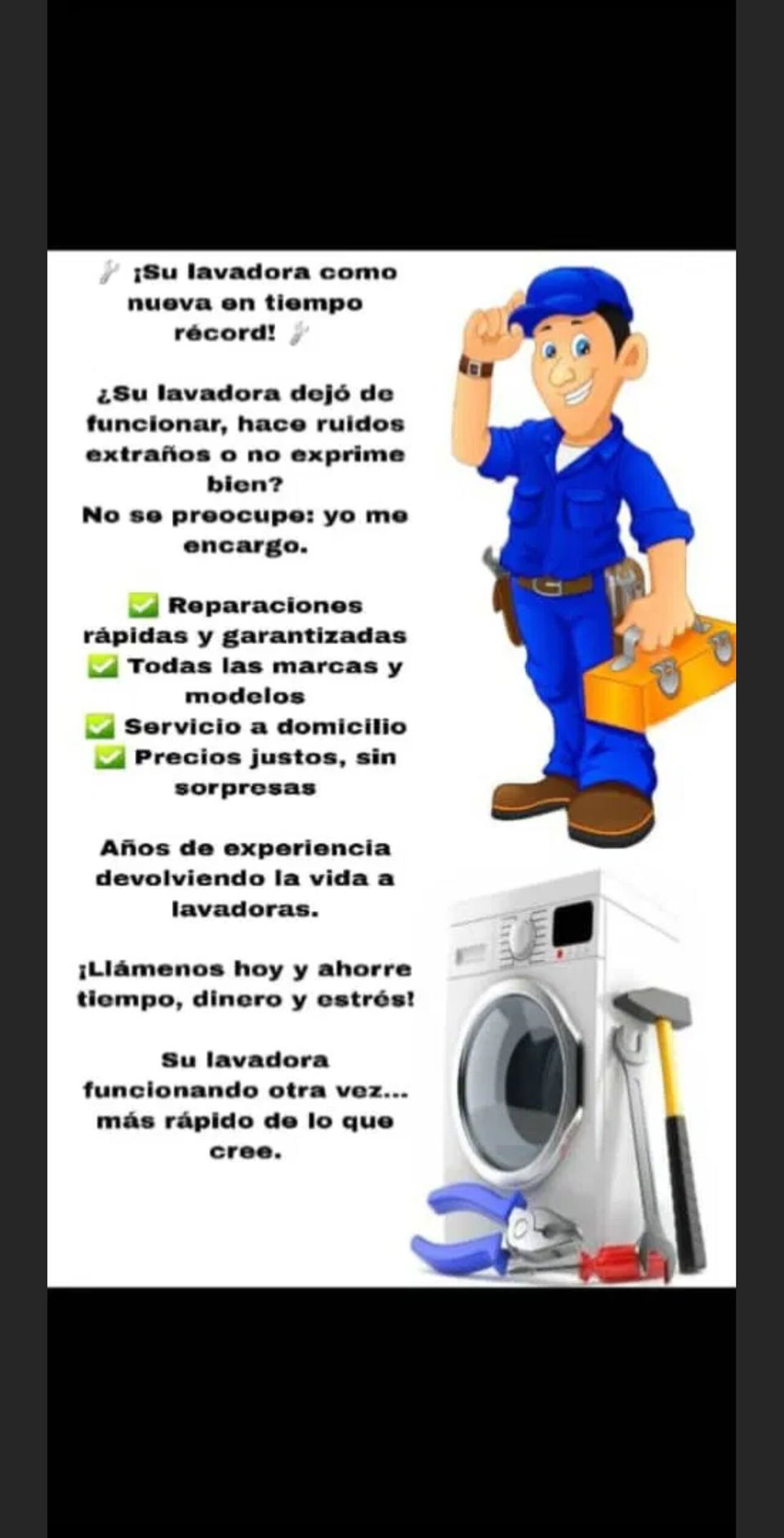 Portada de Reparación y cambio de piezas en lavadoras automáticas