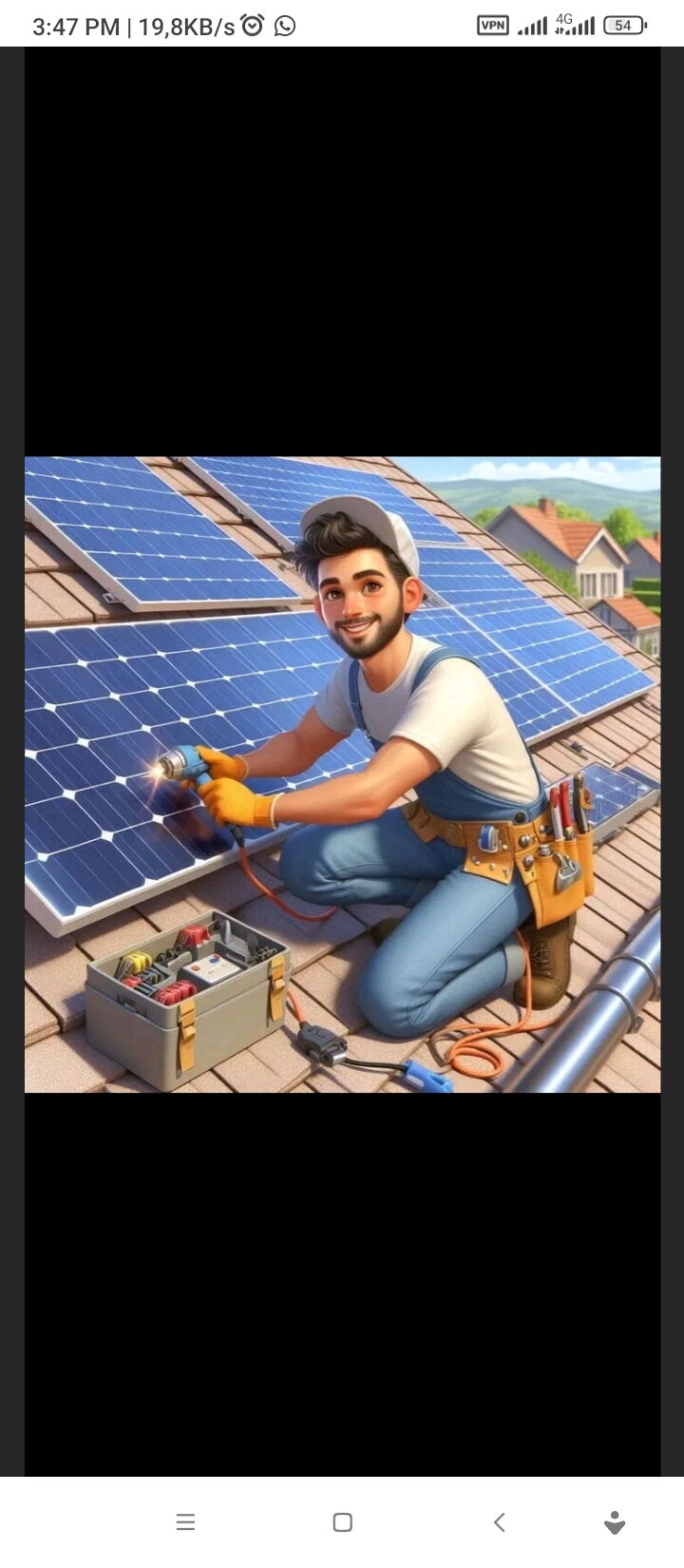 Portada de Montaje de paneles fotovoltaicos, inversores y baterías