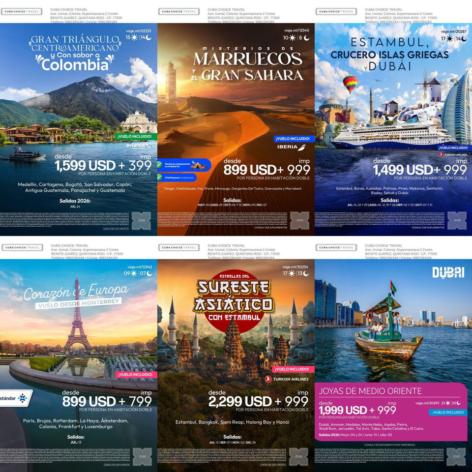 Portada de Cuba Choice Travel: vuelos, hoteles, shuttle, tours y más