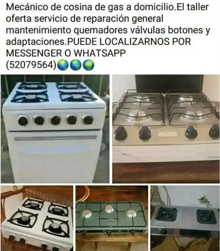 Portada de Reparación de cocinas de gas a domicilio en La Habana