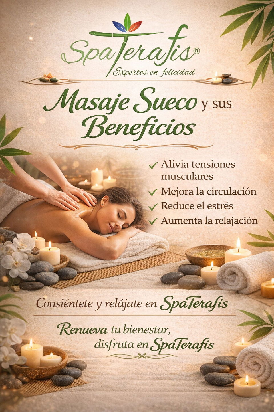 Portada de Masaje Sueco en La Habana: Relajación Total en Spa Terafis