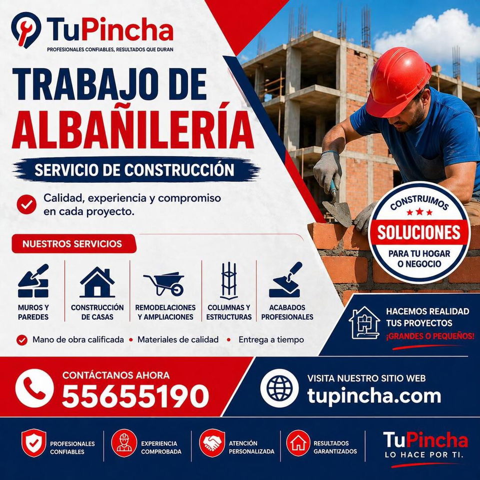Portada de Trabajos de albañilería en La Habana: construcción y reparaciones profesionales