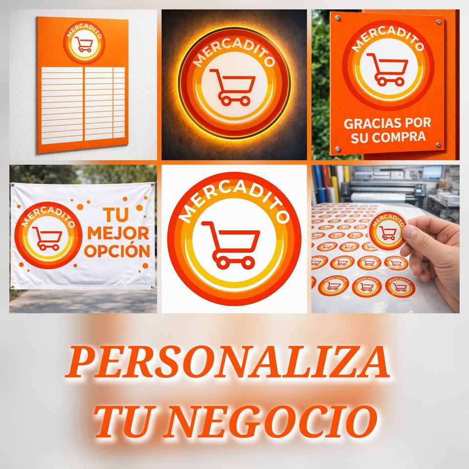 Portada de Carteles, pegatinas y diseño gráfico para tu negocio