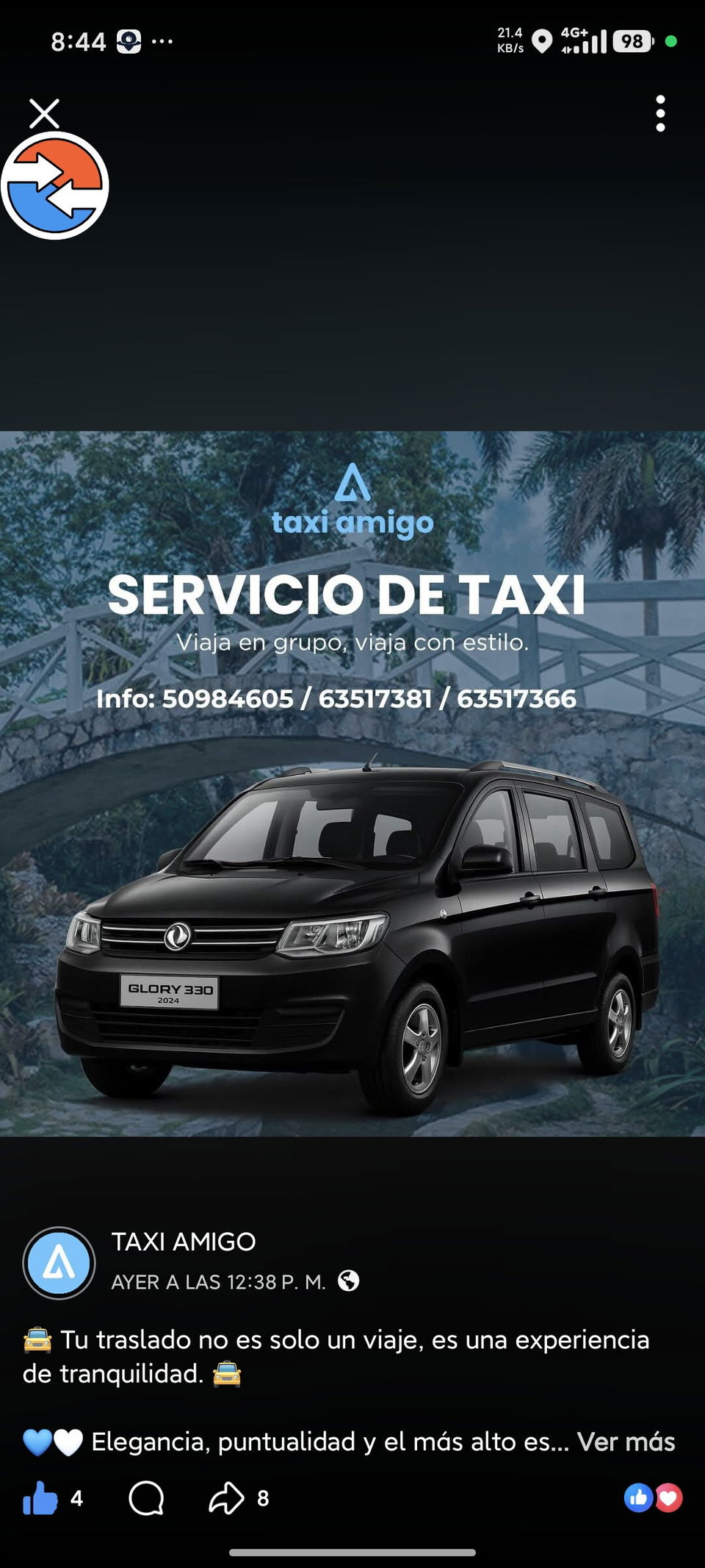 Portada de Taxi en La Habana: aeropuerto y otras provincias