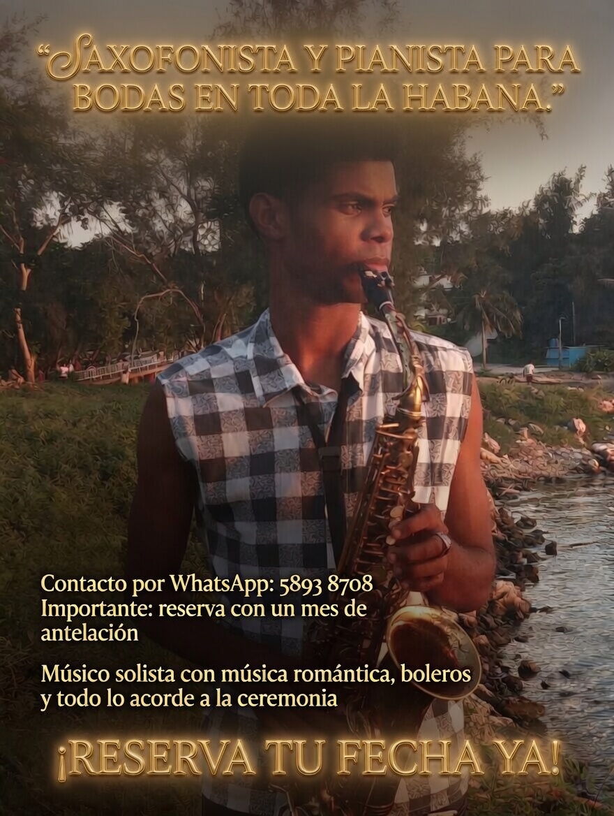 Portada de Saxofonista y pianista para bodas en La Habana