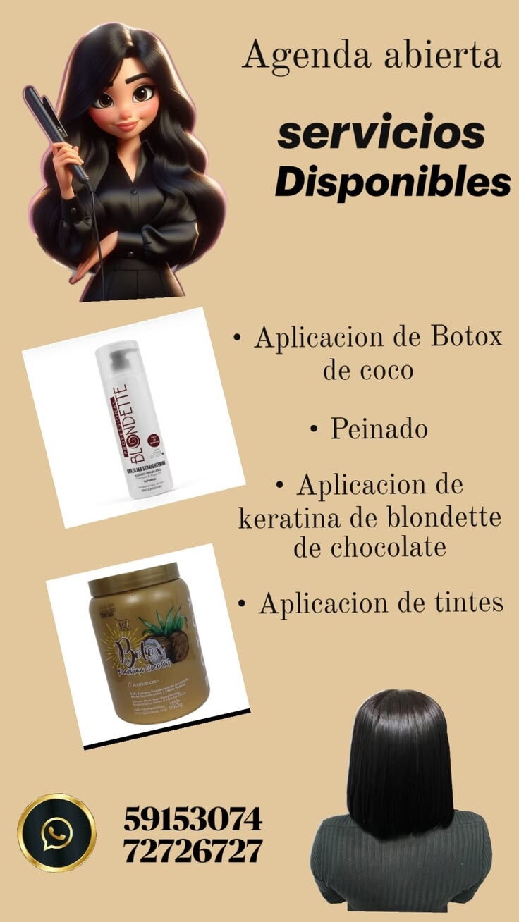 Portada de Servicio de keratina y botox capilar en La Lisa