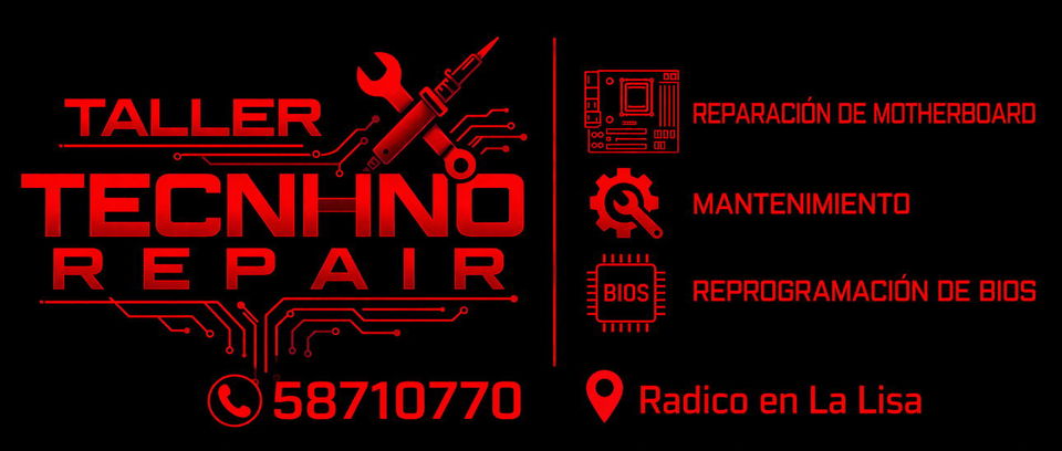 Portada de Reparación de motherboard y laptop - Techno Repair