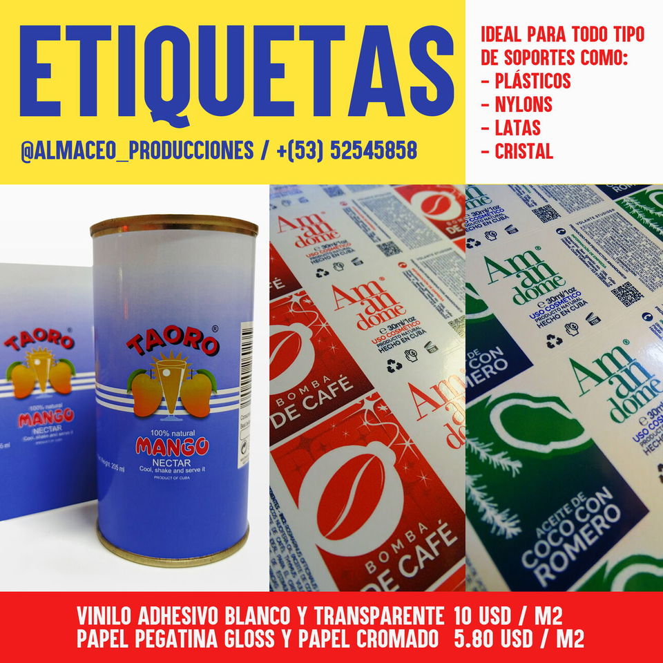 Portada de Etiquetas personalizadas con diseño e impresión profesional