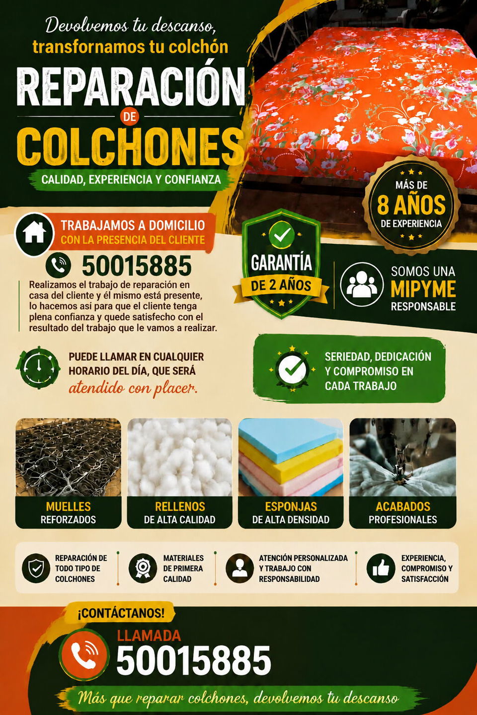 Portada de Restauración de colchones a domicilio con garantía