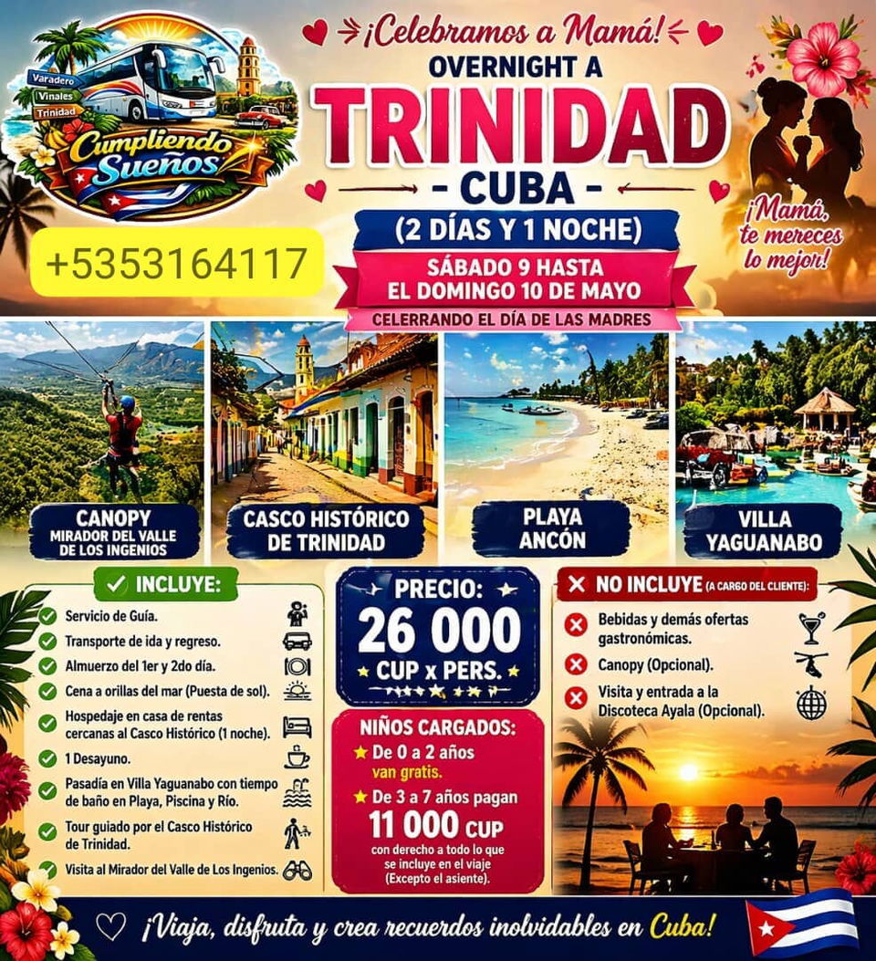 Portada de Excursiones variadas para el Día de las Madres