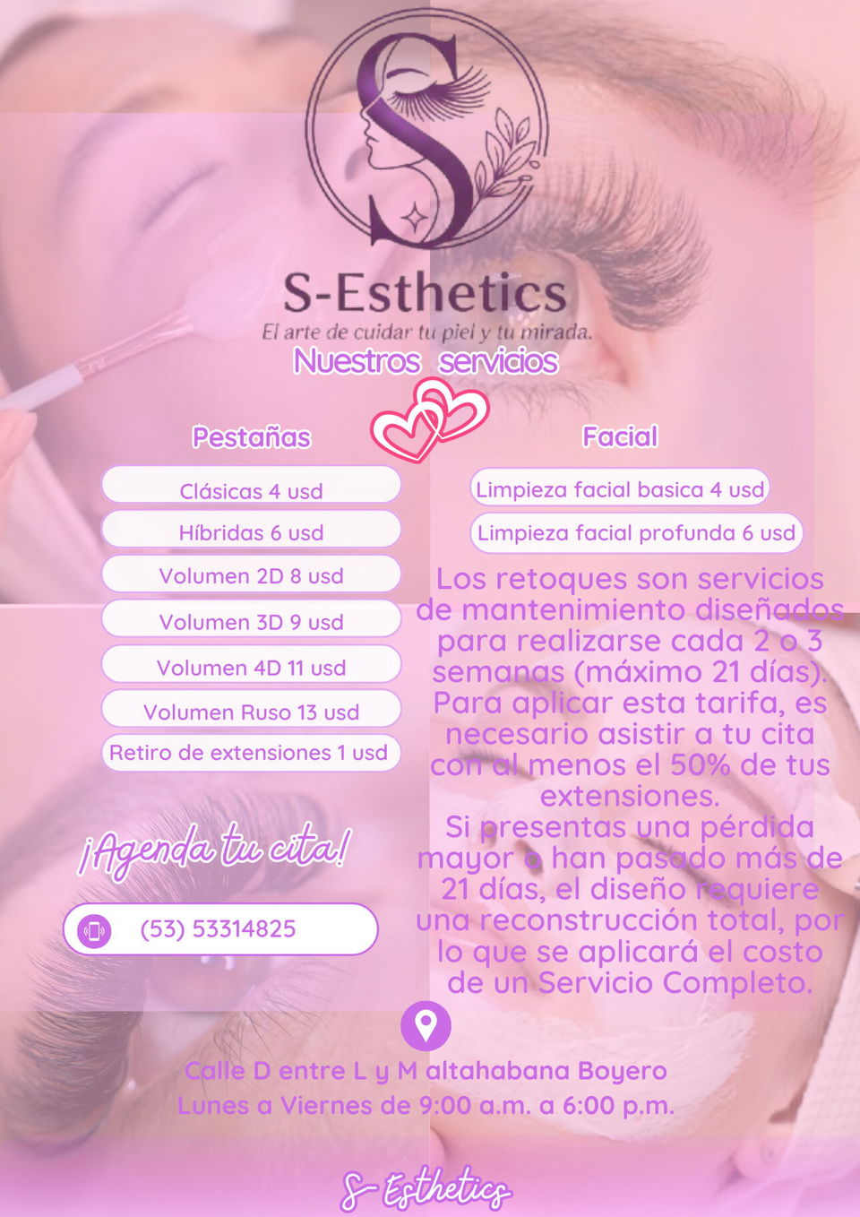 Portada de Extensión de pestañas y limpieza facial en Boyeros, La Habana