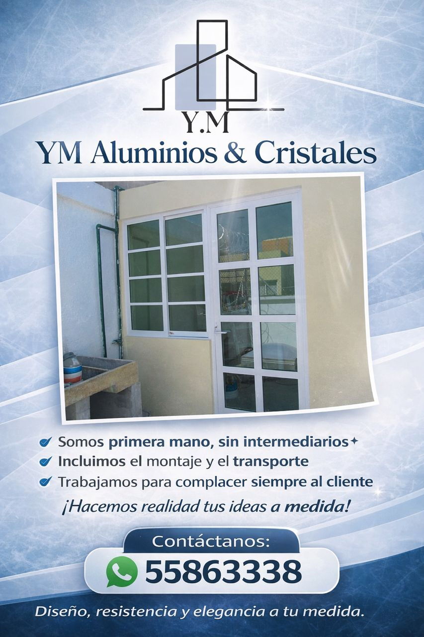 Portada de YM Aluminios & Cristales: calidad, diseño y compromiso en cada detalle