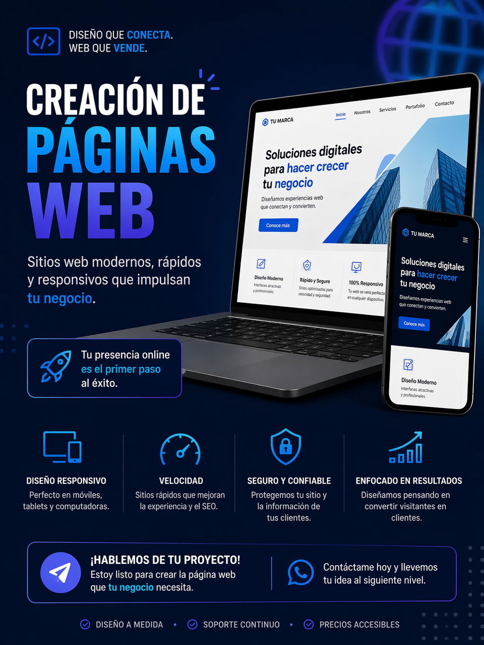 Portada de Desarrollo de páginas web profesionales para tu negocio