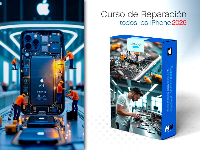 Portada de Pack Curso de Reparación de iPhone para tu Taller