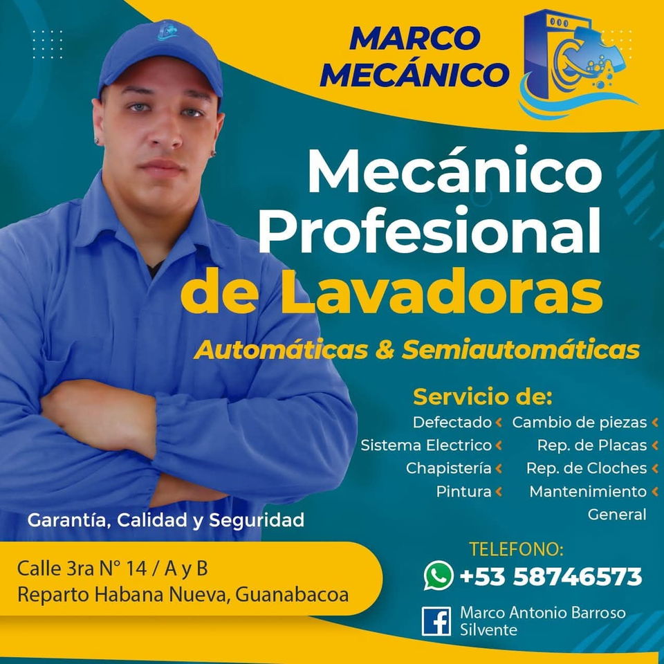 Portada de Mecánico de Lavadoras en Guanabacoa