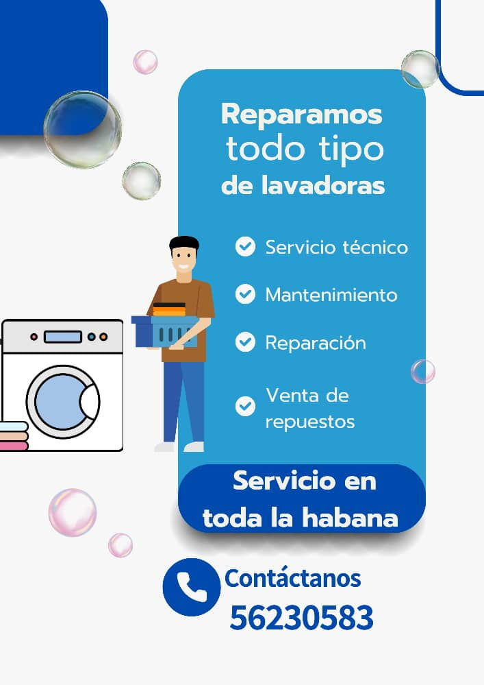 Portada de Técnico de lavadoras automáticas y semiautomáticas a domicilio