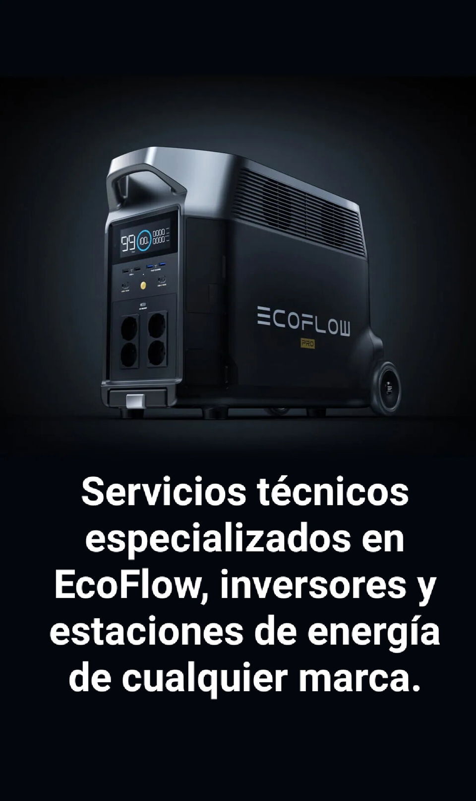 Portada de Reparación especializada de estaciones de energía y respaldo energético