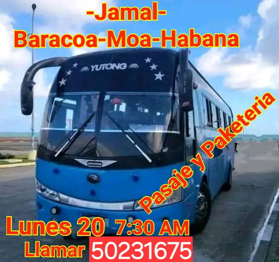 Portada de Viajes La Habana - Baracoa y viceversa