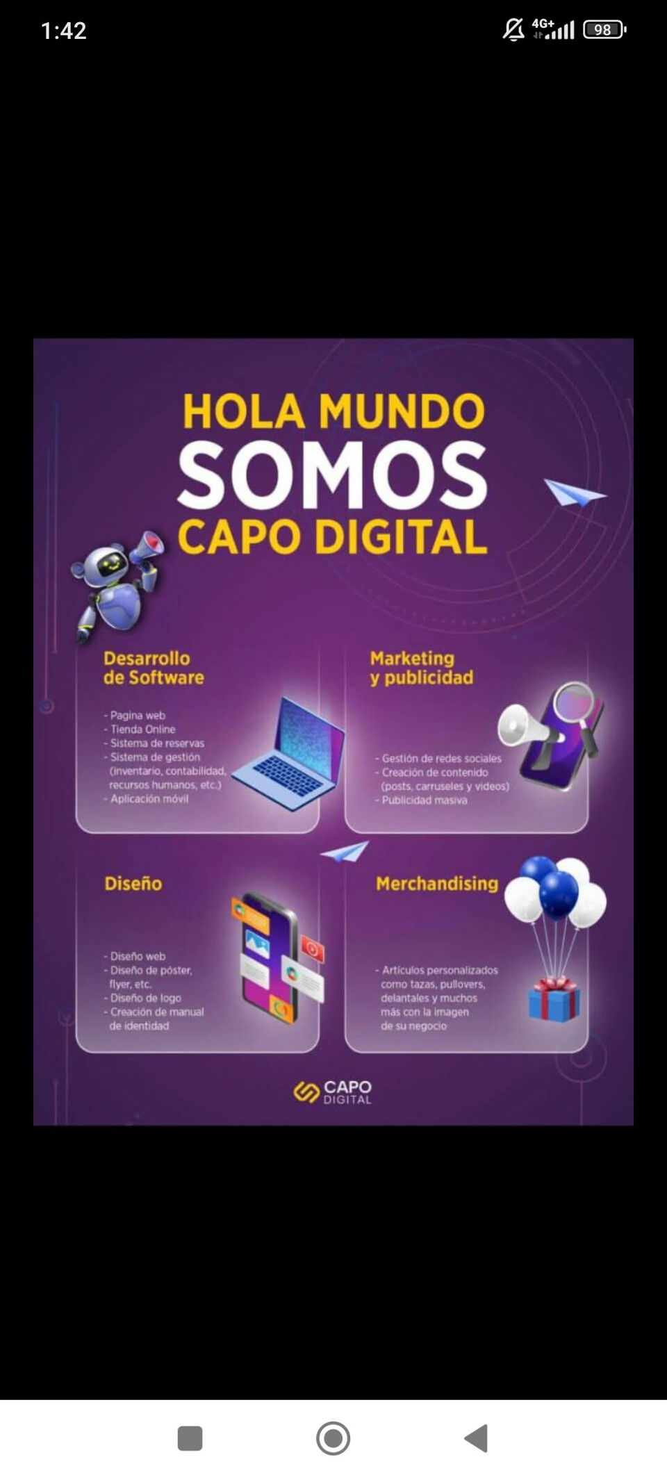 Portada de Diseño de sitios web, manejo de redes y optimización de negocios