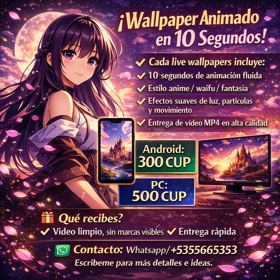 Portada de Live Wallpapers Animados para PC y Android | 10 segundos