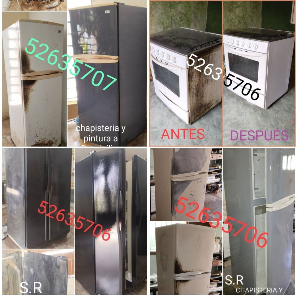 Portada de Chapistería y pintura de refrigeradores, freezers y lavadoras a domicilio