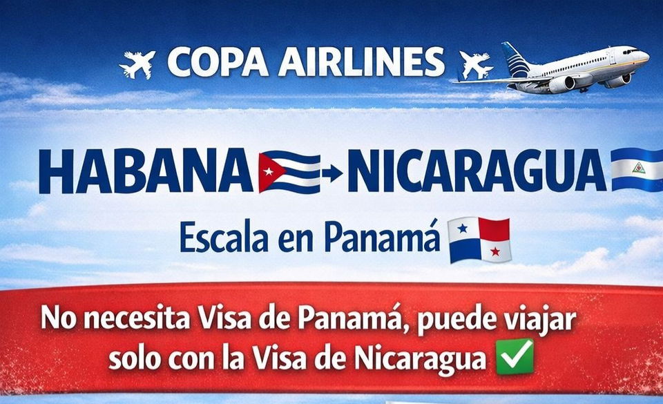 Portada de Vuelos Copa Airlines de La Habana a Nicaragua con escala en Panamá