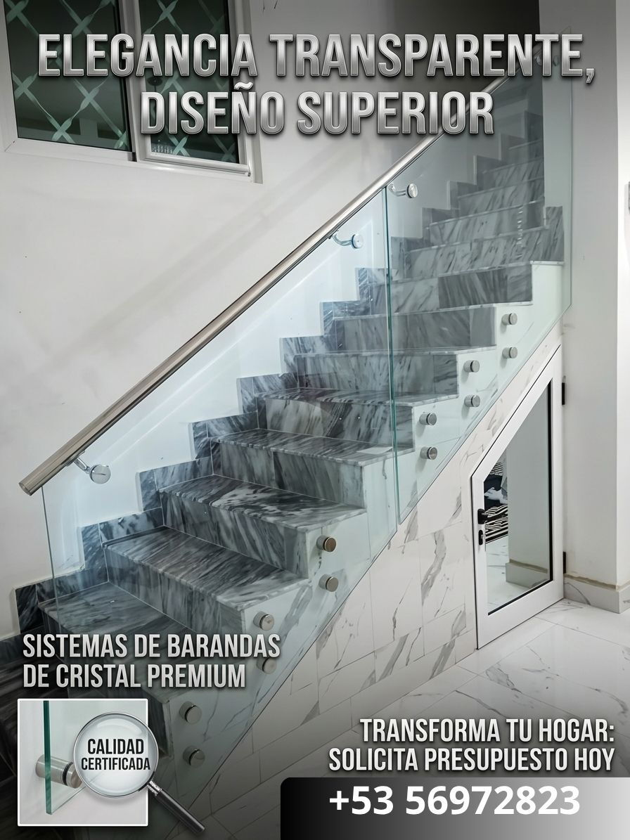 Portada de Pasamanos y barandas de cristal para tu escalera en La Habana