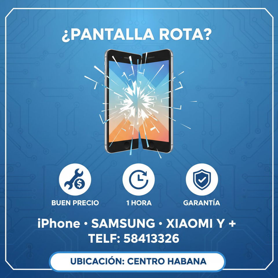Portada de Reparación de pantallas de móviles en Centro Habana