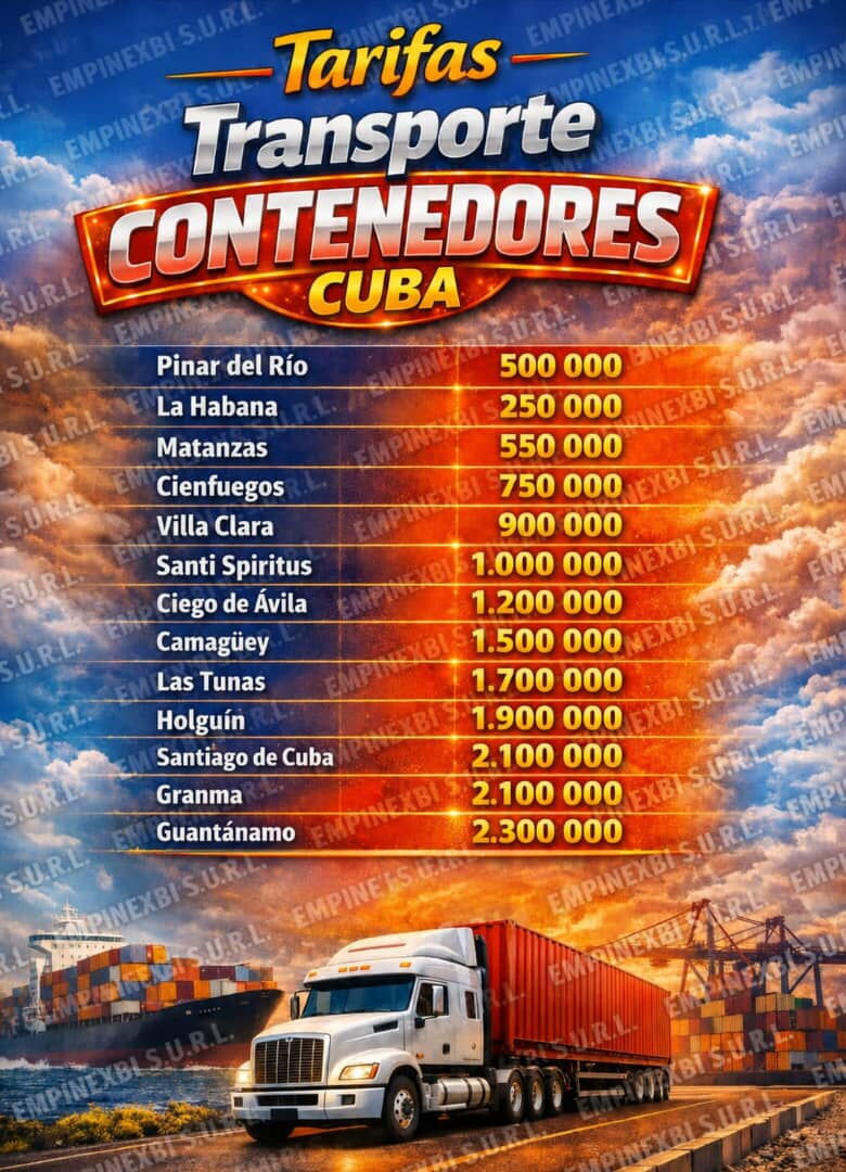 Portada de Transporte de contenedores a toda Cuba