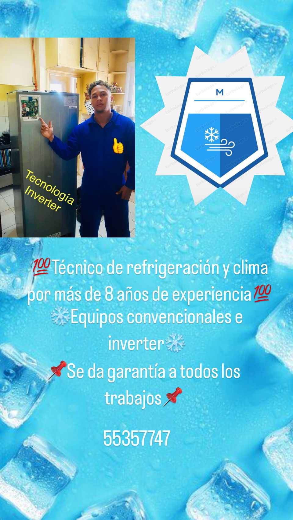 Portada de Técnico de refrigeración con 8 años de experiencia