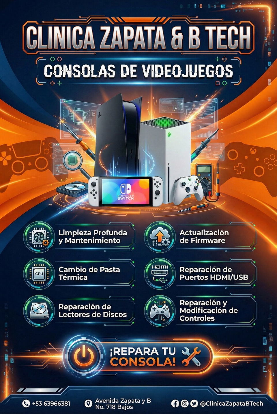 Portada de Reparación de celulares, consolas y computadoras en La Habana