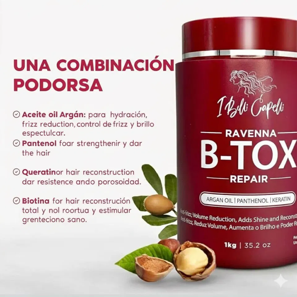 Portada de Tratamiento capilar reparador B-tox – Antifrizz y suavizante
